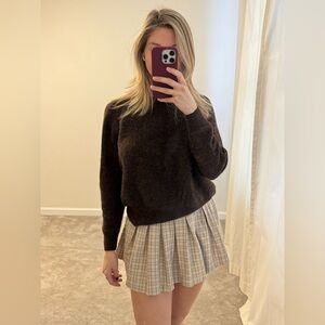 Zara Kids Cream and Tan Skater Skirt